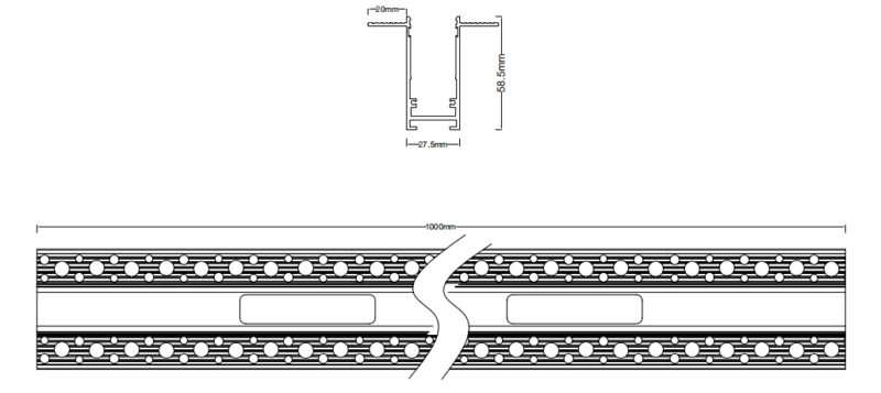 Recessed Profile Dimensions